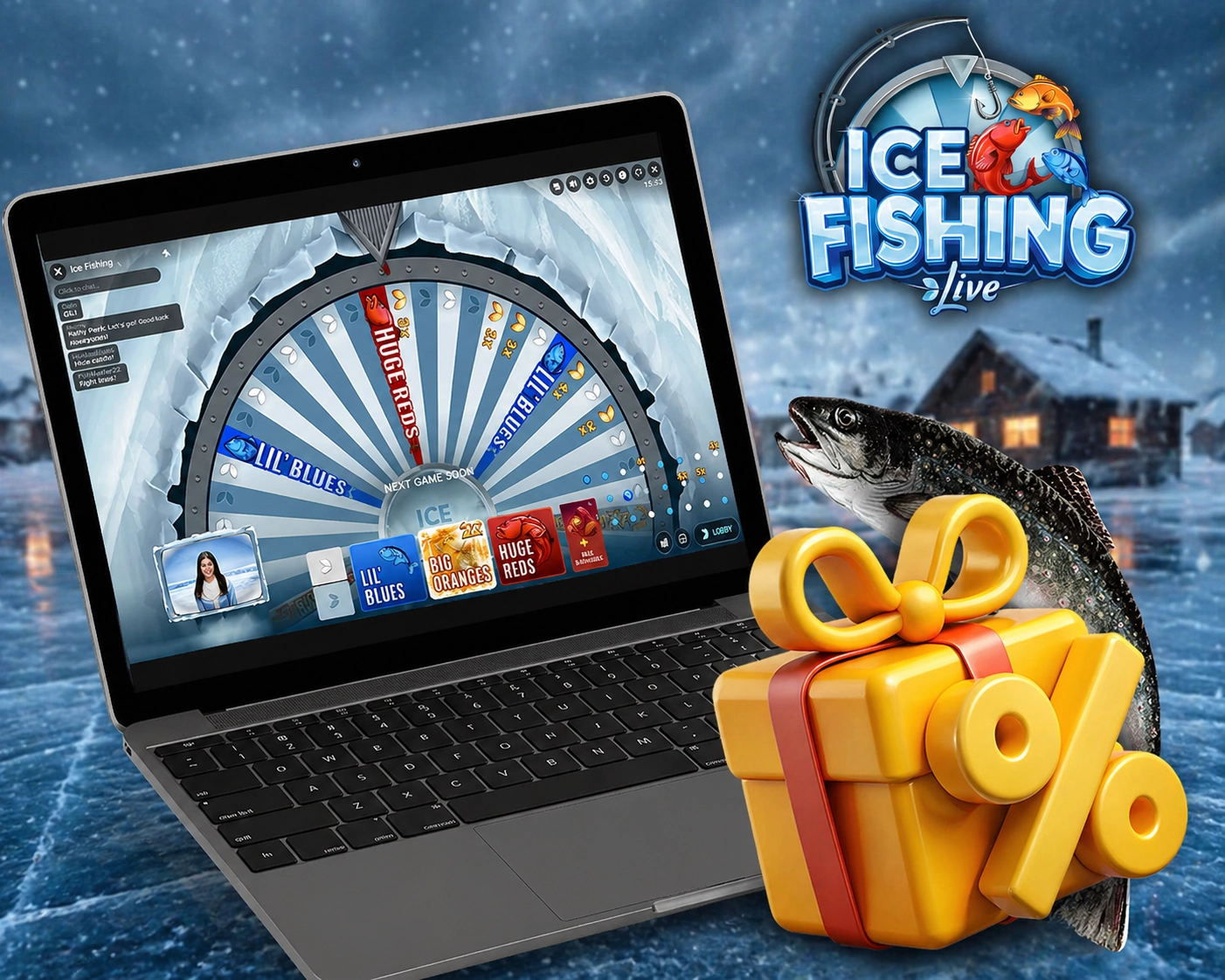 Ice Fishing live game bonuses for players